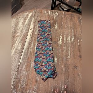 Geoffrey Beene Asian Fans printed 100% silk tie